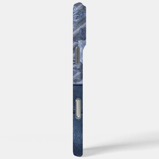 ヴィンテージスパイスバラ |ほこりっぽいブルーフローラレザー Case-Mate iPhoneケース (裏面 / 右)