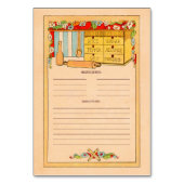 ヴィンテージスパイスボックスレシピカードブライダルシャワー テーブルナンバー (裏面)