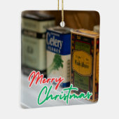ヴィンテージスパイスラックメリークリスマス セラミックオーナメント (右)