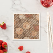 ヴィンテージスパイス銅バラ |ピーチと焦げたオレンジ スタンダードカクテルナプキン (インサイチュ)