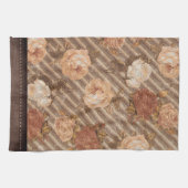 ヴィンテージスパイス銅バラ |レザー素朴フェイク キッチンタオル (横)