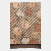 ヴィンテージスパイス銅バラ |レザー素朴フェイク キッチンタオル (縦)