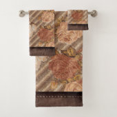 ヴィンテージスパイス銅バラ |レザー素朴フェイク バスタオルセット (インサイチュ)