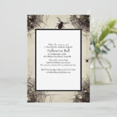 ヴィンテージスパイダーウェブチャルクボードハローウィンパーティ  招待状 (スタンド正面)