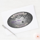 ヴィンテージスパイダーサイダーハロウィーンボトルシール 楕円形シール (封筒)