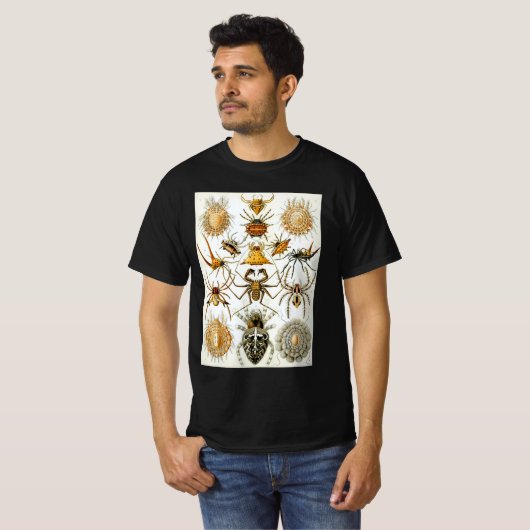 ヴィンテージスパイダーズまたはアラクナイズバイエルンスト・ヘッケル Tシャツ (正面フル)