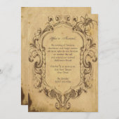 ヴィンテージスパイダーフレームハローウィンパーティ 招待状 (正面/裏面)