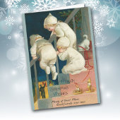 ヴィンテージスパイ子供クリスマスカード シーズンカード