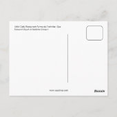 ヴィンテージスパベルギーカフェレストランアド ポストカード (裏面)