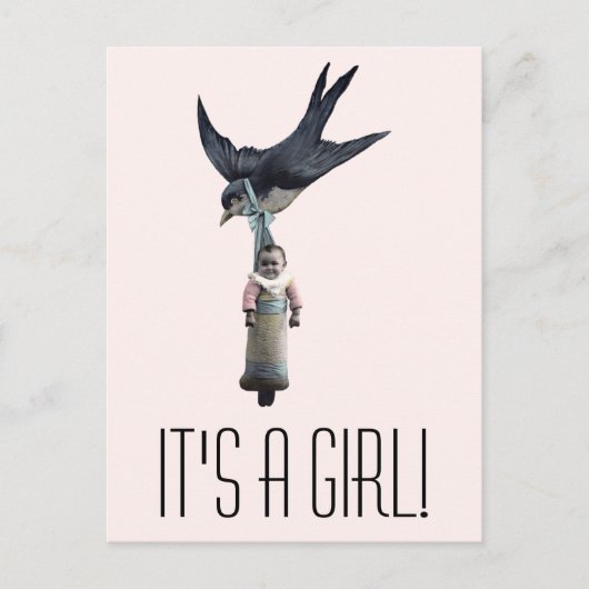 ヴィンテージスパローベビー 案内ポストカード (正面)