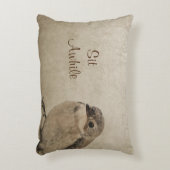 ヴィンテージスパロー装飾用クッション アクセントクッション (正面(垂直))