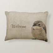 ヴィンテージスパロー装飾用クッション アクセントクッション (裏面)