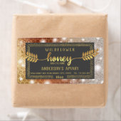 ヴィンテージスパークル金ゴールド書道蜂蜜の枝 ラベル (インサイチュ)