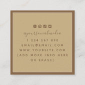 ヴィンテージスパークル鍵シック不動産仲介業者実在エステートエージェント スクエア名刺 (裏面)