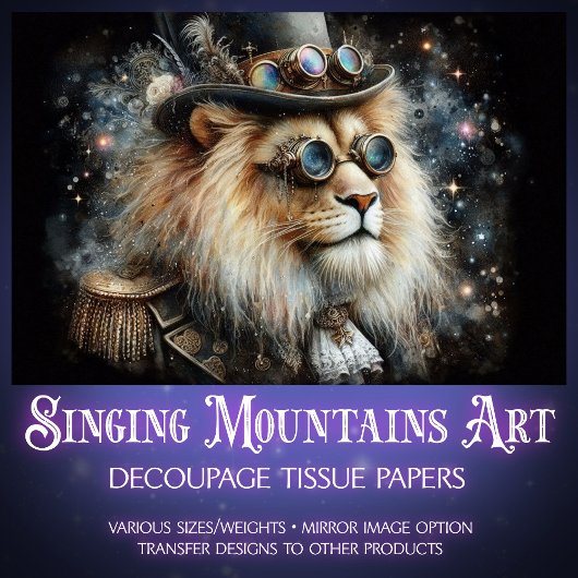 ヴィンテージスビクトリアンテームパンクリオンデコページ 薄葉紙