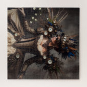 ヴィンテージスビクトリアンテームパンク時計工タイムレディ ジグソーパズル (横)