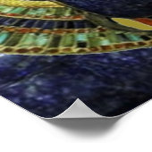 ヴィンテージスピリチュアルコズミックエジプトテンプルアート ポスター (角)