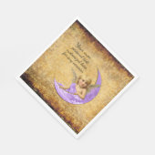 ヴィンテージスピリチュアルラベンダーエンジェル紙ナプキンス スタンダードランチョンナプキン (角)