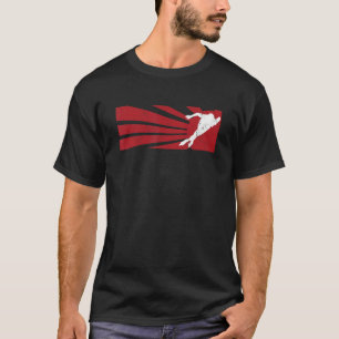 ヴィンテージスピードスケートで滑るマンスピードスケート選手スピードスケート Tシャツ
