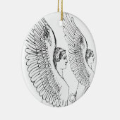 ヴィンテージスフィンクスイラストレーション セラミックオーナメント (右)