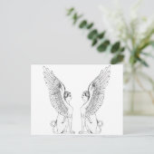 ヴィンテージスフィンクスイラストレーション ポストカード (スタンド正面)