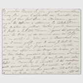 ヴィンテージスフランスのクリプト金ゴールド文字ベージュ ラッピングペーパー (フラット)