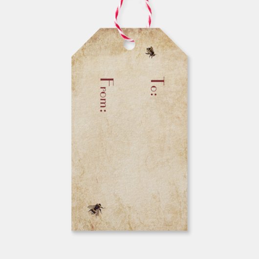 ヴィンテージスフランスのクリプト ギフトタグ (裏面)