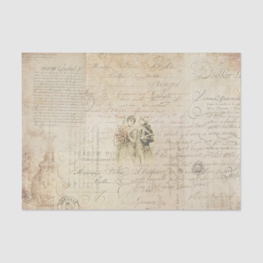 ヴィンテージスフランスのクリプト 薄葉紙 (正面)