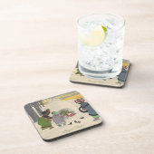 ヴィンテージスフランスのノー女の子クリスマスジョユーヌール コースター (右側)