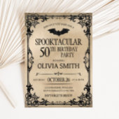 ヴィンテージスプクトカキュラーハロウィーン誕生日パーティー 招待状