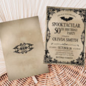 ヴィンテージスプクトカキュラーハロウィーン誕生日パーティー 招待状