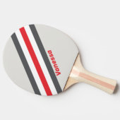 ヴィンテージスプリットウィングチップストライプネーム入り 卓球ラケット (横)