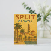 ヴィンテージスプリットクロアチアダルマティア旅行 ポストカード (スタンド正面)