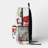 ヴィンテージスプリングタイムウォーターカラーフローラバックパック プリントバックパック (右)