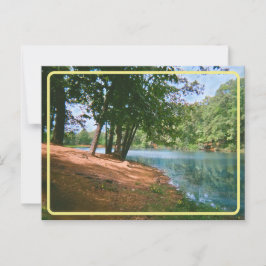 ヴィンテージスプリングタイムレイクハガキ ポストカード