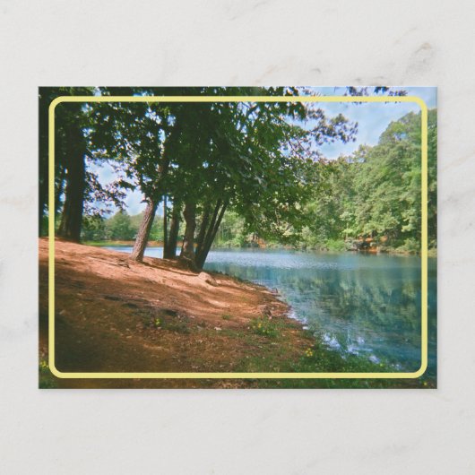 ヴィンテージスプリングタイムレイクハガキ ポストカード (正面)