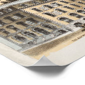 ヴィンテージスプリングフィールドMAの絵図(1875) ポスター (角)