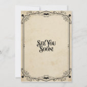 ヴィンテージスプーク式ハロウィーンの衣装パーティー 招待状 (裏面)