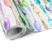 ヴィンテージスプーンでレインボーカラーをレースに ラッピングペーパー (ロールコーナー)