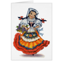 ヴィンテージスペインのガール伝統的ドレス