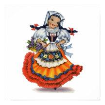 ヴィンテージスペインのガール伝統的ドレス