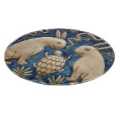 ヴィンテージスペインのラビットブルートブルー カッティングボード (角)