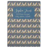 ヴィンテージスペインのラビットブルートブルー クリップボード (裏面)