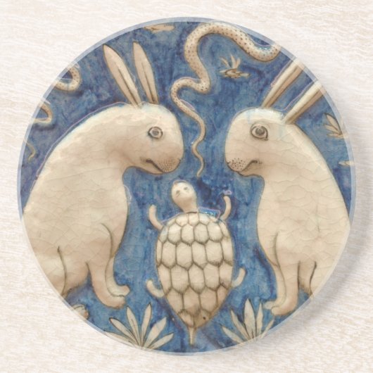 ヴィンテージスペインのラビットブルートブルー コースター (正面)