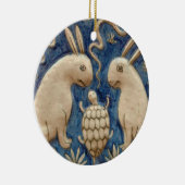 ヴィンテージスペインのラビットブルートブルー セラミックオーナメント (右)