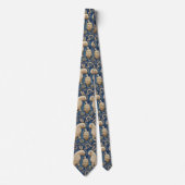 ヴィンテージスペインのラビットブルートブルー ネクタイ (正面)