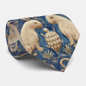 ヴィンテージスペインのラビットブルートブルー ネクタイ (ロール)