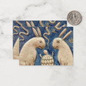 ヴィンテージスペインのラビットブルートブルー ノートカード (正面/裏面インサイチュ)