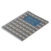 ヴィンテージスペインのラビットブルートブルー ノートブック (左側)