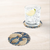 ヴィンテージスペインのラビットブルートブルー ペーパーコースター (インサイチュ)